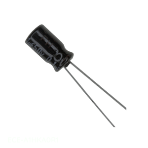 ตัวแทนจำหน่ายอย่างเป็นทางการ ตัวเก็บประจุแบบ Through Hole 0.1 uF ECE-A1HKA0R1 CAP ALUM 0.1UF 20% 50V RADIAL TH - Product Image 1