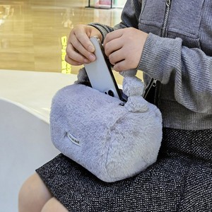 Mùa Thu Mùa Đông Thỏ Lông Cừu Carry-On Trang Điểm Túi Thân Thiện Với Môi Dây Kéo Mỹ Phẩm Pouch Sang Trọng Cầm Tay Cho Vệ Sinh Cá Nhân Dễ Thương Lông - Product Image 4