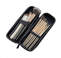 Étui rigide étanche en EVA avec fermeture éclair pour pinceaux de maquillage, personnalisable avec logo, idéal pour le rangement de crayons à sourcils et rouges à lèvres en voyage (vente en gros)