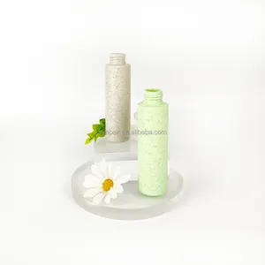 Garrafa de shampoo vazia personalizada para cosméticos, material de palha, creme de loção e tela de seda personalizada, garrafa de plástico de 100ml