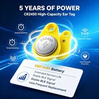 Solución de Rastreo de Ganado con Etiqueta BLE, Batería de 5 Años, Resistente al Agua, Intervalo de Transmisión de 60s, Gateway 4G para Carga de Datos
