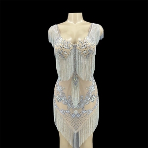 Novance Y2203 abiti Casual eleganti cristalli frange abito compleanno abito strass trasparente apertura <span class=keywords><strong>cerimonia</strong></span> <span class=keywords><strong>abbigliamento</strong></span> - Product Image 2