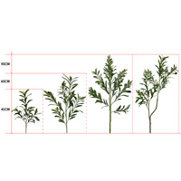 Faux Soie Plante 45cm 90cm Ignifuge Faux Feuille D'olivier Faux PE Verts Feuilles Soie Artificielle Branches D'olivier