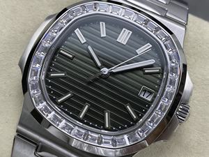 Super Quality waterproof Mechanical <b>Watch</b> 40mm DDF Factory ETA 330 Movement Thickness 8.3mm 5711 Icy T-Shaped <b>Diamond</b> <b>Watch</b> - Product Image 3