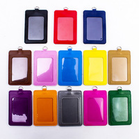 Porte-Cartes d'Identité Personnalisé en Cuir PU, Étui-Portefeuille de Stock d'Usine, Porte-Badges pour Employés de Bureau et Scolaires