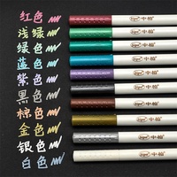 Marqueur de couleur métallique brillant à base d'eau SM209 stylo d'art permanent pour ensemble de dessin emballage inclus