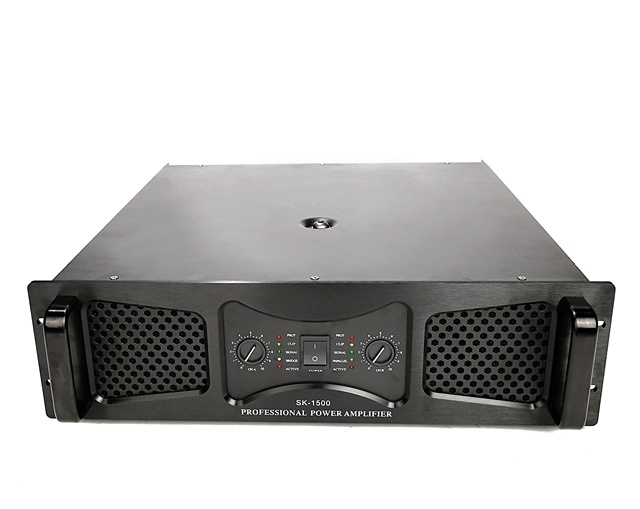 SK Series 2U Power Amplifier Speaker Amplifier Audio Module Professional Amplifier Metal 2*650W Black Channels / 2YEARS 18.5kg