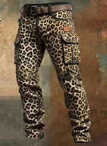Pantalon cargo pour homme à imprimé numérique sauvage, multi-poches, coupe droite ample, pantalon tendance streetwear pour le printemps et l'été - Product Image 6
