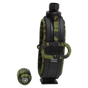 מכירה חמה 580 מ "ל הסוואה ניידת מזון כיתה סיליקון בקבוק מים מצפן בקבוק מים לשדות ספורט בחוץ - Product Image 4