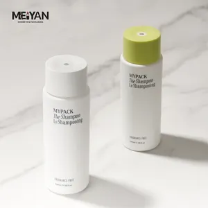 Botella de plástico blanco de 100ml con tapón de rosca MYPACK, rellenable, HDPE, redonda, cosmética, cuidado de la piel