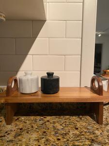 2 <span class=keywords><strong>bodegas</strong></span> de sal de bambú y mármol Contenedor de especias blanco y negro con tapa Uso de cocina de gran capacidad - Product Image 4
