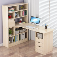 Bureau d'angle bibliothèque combinaison intégrée bureau d'ordinateur bibliothèque combinaison lumière luxe maison bureau d'étude avec intuition