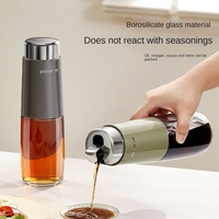 Ensemble de boîtes et bouteilles en verre pour assaisonnements de cuisine avec ouverture automatique pour le stockage de la sauce soja, du vinaigre et de l'huile