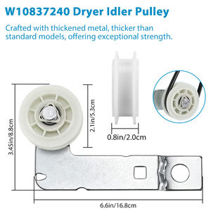 Kit de rouleaux de support de tambour de sèche-linge 4392067 compatible avec <span class=keywords><strong>Whirlpool</strong></span> Kenmore, remplace WED4815EW1 W10837240 WED75HEFW0 WED70HEBW0 - Product Image 3