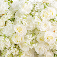 Nouvelle conception de roue de Ferris en fleurs artificielles pour centre de table de mariage et décoration de fond de scène