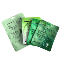 Sachet plastique thermoscellé sur 3 côtés avec impression personnalisée et encoche de déchirement pour snacks/masques faciaux