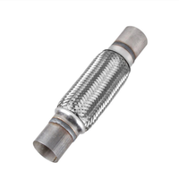 X Autohaux 2 pièces Tuyaux flexibles d'échappement en acier inoxydable pour silencieux de voiture, Raccords d'échappement 51mm 65mm 75mm