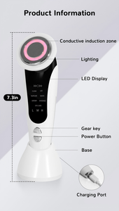 Handheld Hot Cold Photon Facial <b>Massager</b> with Vibration for Face Neck Lifting and Home Skin Care Treatment - Product Image 5