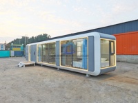 Nuovo Design: Casa Container a Forma di Capsula Spaziale con Cucina, Bagno e Camera da Letto per Campeggio, Casa Container Mobile