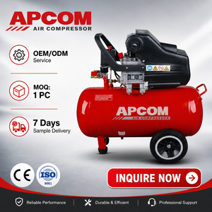 Compresseur d'air mobile APCOM à piston, 8 bars, entraînement direct, 250 L/min, compresseur industriel lubrifié à l'huile - Product Image 2