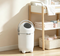 Petite poubelle en plastique, poubelle ronde résistante aux odeurs pour chambre à coucher