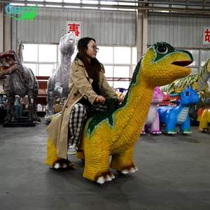 Équipement de manège de dinosaure électrique motorisé en résine grandeur nature imperméable pour l'extérieur avec son réaliste pour les enfants - Product Image 2