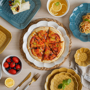 Bols et assiettes en <span class=keywords><strong>porcelaine</strong></span> de style européen Vaisselle en céramique <span class=keywords><strong>à</strong></span> relief vintage Bol <span class=keywords><strong>à</strong></span> salade Assiette <span class=keywords><strong>à</strong></span> dîner en céramique Vaisselle - Product Image 2
