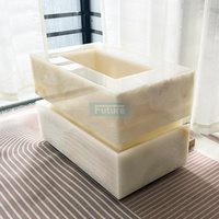 Meubles de salle de bain brillants de luxe légers et durables en pierre naturelle lavabo en marbre blanc avec tiroirs