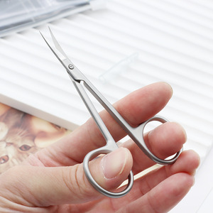 Ciseaux à cuticules en acier inoxydable, lame plate et incurvée, outil multifonctionnel pour la manucure et la pédicure, pour salon professionnel - Product Image 3