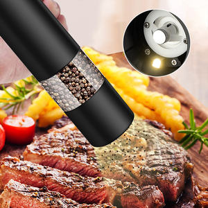 Molino Automático de Pimienta y Sal al por Mayor con Luz LED y Grosor Ajustable, Herramienta de Cocina para Especias - Product Image 2