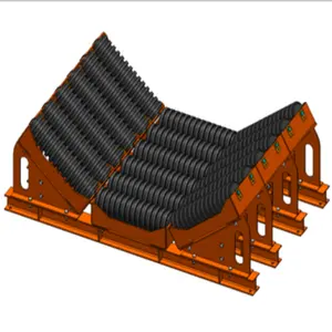 Conveyor Roller Rubber Impact Rollers With Highly-effective Labyrinth Seals Conveyor Parts Supplier