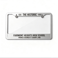 Cadre de plaque d'immatriculation personnalisé en aluminium argenté minimaliste, norme américaine, pour vente en gros de pièces automobiles