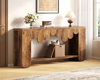 Meubles de salon et d'entrée de villa au design contemporain et personnalisé, table console en bois, canapé en bois, style moderne et luxueux