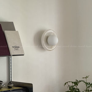 Marble Wall Lamp Led E27 Bulb Base For Bedroom Hotel Villa Background Lighting - Product Image 2