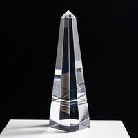 Trophée de luxe K9 – Forme élégante d'obélisque pour l'excellence et la leadership en entreprise