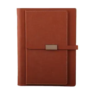Özel yeni tasarım Pu deri lüks planlayıcısı kırtasiye notebook B5 İş organizatör gündemi ön cep ile banka için