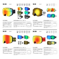 Masque de ski SK-389 avec protection UV400, revêtement anti-buée, conception à fixation magnétique, sangle réglable