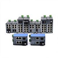 Switch Ethernet Industriel Mini Gigabit 1/2/4 Ports RJ45 SC/FC/SFP Fibre Optique Transmission 0-20KM -30°C~+75°C Compact