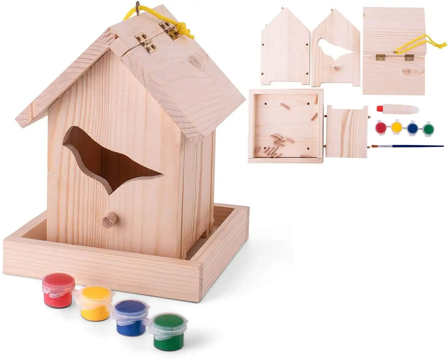 Holz Bird house Kit für Erwachsene Kinder zum Bau von Bird House Kits Kids Paint Houses