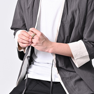 Chinese Dragon Rotating Titanium Steel <b>Ring</b> 18K Gold Men's Index Finger Jewelry Gift - Product Image 3