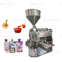 Machine de remplissage automatique de poche de bec de bureau pour la pâte liquide jus lait yaourt machine verticale efficace de capsulage de l'eau de sac