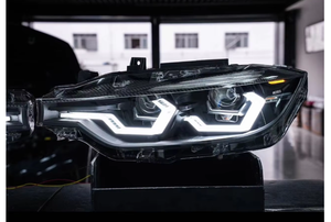 <span class=keywords><strong>Serie</strong></span> 3 13-19 F30/F35 versión americana con luces amarillas quinta generación OSS <span class=keywords><strong>cuatro</strong></span> cerca ocho lejos toque de faros azules - Product Image 5