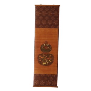 Retro Style Hanging Curtain With Gourd Painting Bamboo Design Wall Mount Decor For Tea Room And Study - Product Image 5
