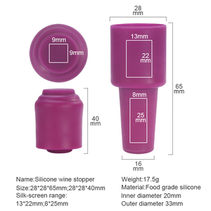 Bouchon de bouteille de vin en silicone de qualité alimentaire, anti-fuite, réutilisable pour le stockage du vin et de la cuisine à domicile - Product Image 3