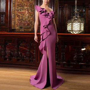 OEM/ODM elegante <span class=keywords><strong>abito</strong></span> Modulare con volant spalle scoperte Maxi <span class=keywords><strong>abito</strong></span> da <span class=keywords><strong>sposa</strong></span> <span class=keywords><strong>sposa</strong></span> donna <span class=keywords><strong>abito</strong></span> da <span class=keywords><strong>sposa</strong></span> <span class=keywords><strong>abito</strong></span> da sera stile festa - Product Image 5