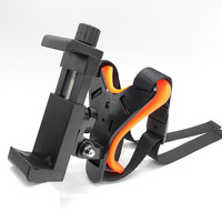 Support de casque de moto en caoutchouc flexible support de menton support de téléphone avec sangle pour caméra d'action 8/7/6/5 pour une utilisation en extérieur