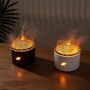 Volcano Aroma <b>Diffuser</b> Ultrasonic Humidifier With Flame Light <b>Led</b> Home Essential Oil <b>Diffuser</b> Large Capacity 0.5-1L - Product Image 1