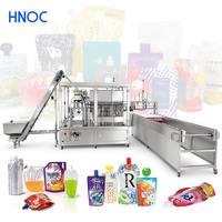 Machine de remplissage et de bouchage HNOC pour sauces piquantes, yaourts, liquides visqueux, miel et graisses en sachets à bec verseur