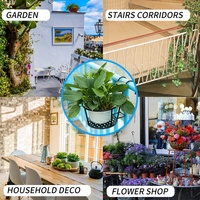 Jardinière décorative en métal pour balcon, pot de fleurs suspendu en fer, jardinière murale suspendue