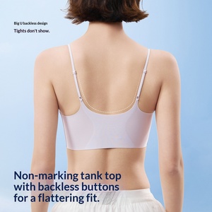Reggiseno Seamless Donna Effetto Rinfrescante in Seta Ghiaccio Senza Ferretto 10A Antibatterico Scollo a U Profondo Senza Schienale Intimo Invisibile Tendenza 2026 - Product Image 4